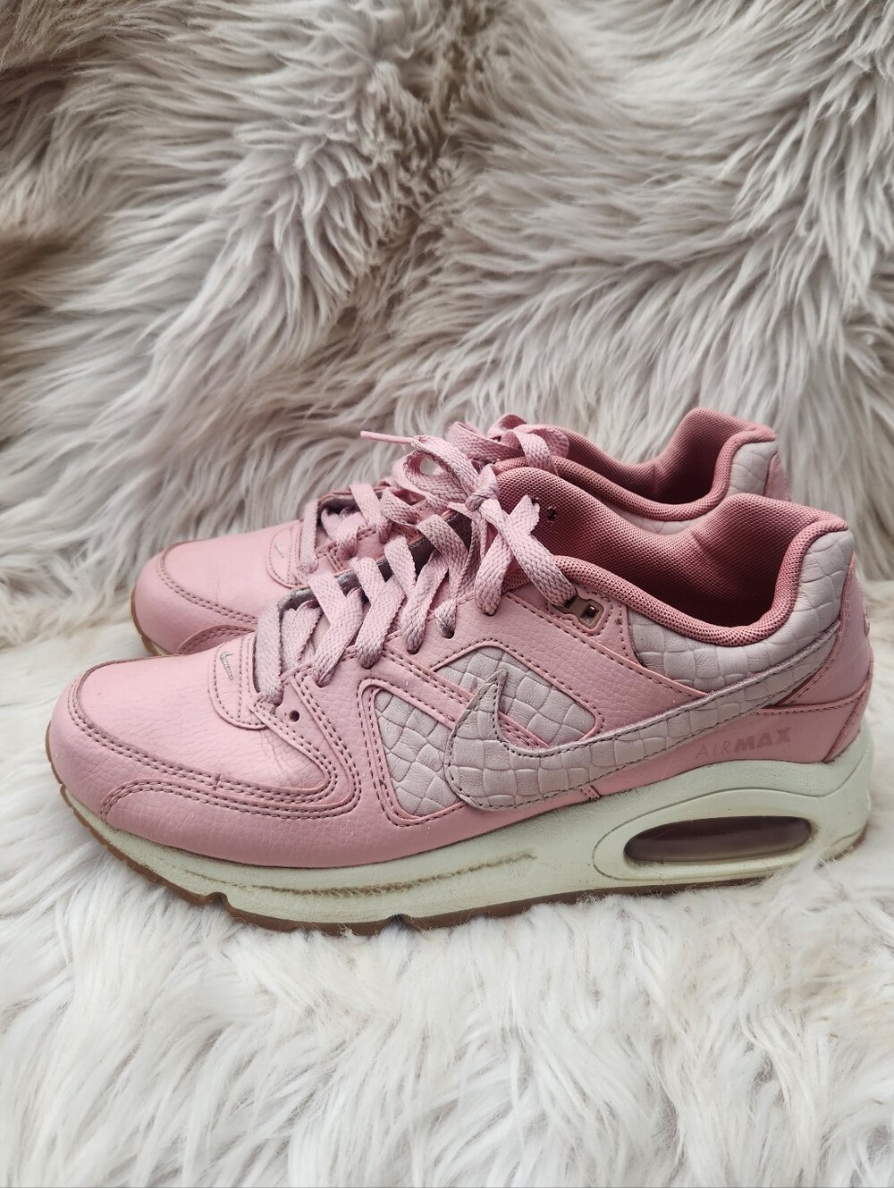 Nike Women's Pink Air Max-Inspired Lace-Up Sneakers
